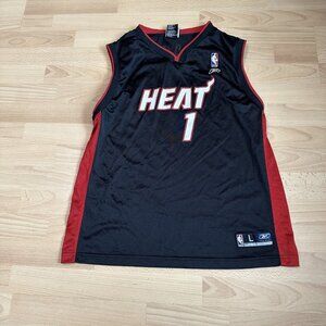 Kids Vintage 2000s Reebok NBA Miami Heat #1 Marc Jersey size L 14-16
